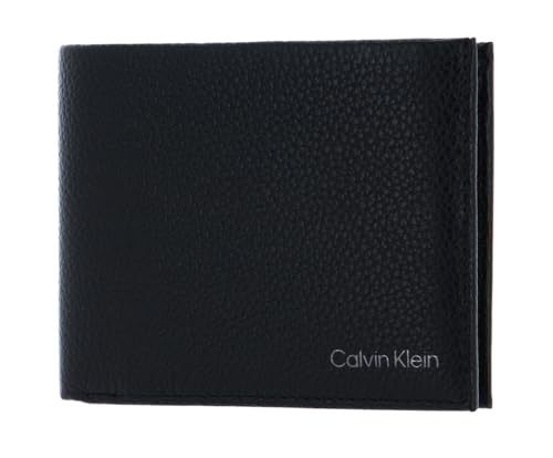 Calvin Klein Portafoglio Uomo Warmth Bifold 5 CC W/ Coin Large Piccolo, Nero (Ck Black), Taglia Unica