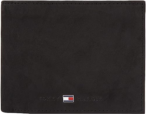 Tommy Hilfiger Portafoglio Uomo Johnson con Scomparto Monete, Nero (Black), Taglia Unica