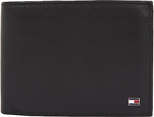 Tommy Hilfiger Portafoglio Uomo Eton con Scomparto Monete, Nero (Black), Taglia Unica