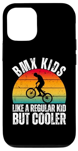 Custodia per iPhone 14 Pro Divertente BMX per bambini ragazzi uomini BMX Racing Off Road Bike Riders