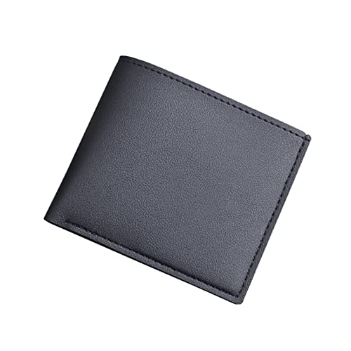 Generico Portafoglio Uomo Borsa Bagaglio A Mano uomo ID portafoglio borsa tinta unita borsa Oepn pochette con fessure per carte multiple Portafoglio Minimal Zaino Per Le Medie (Black, One Size)