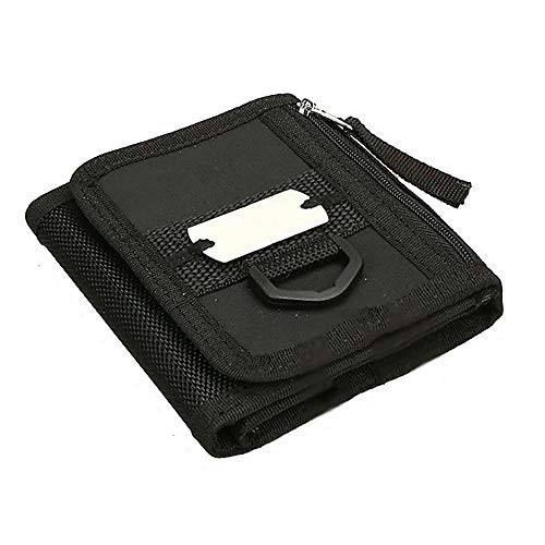 TJHRJTY Portafogli Uomo Il Nuovo Disegno Trifold Breve Portafoglio Casual Uomo Men Nero Giovani Soldi della novità della Borsa della Borsa della Moneta Zip Pocket