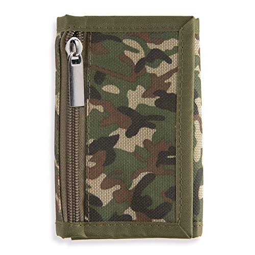 MIBANDERA Portafoglio Uomo Camouflage – Portafogli Portafoglio Giovanile Camouflage Military Caccia, Mimetico medio, 13 x 9 cm, Casual