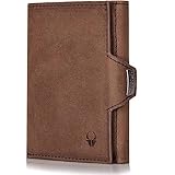 DONBOLSO Portafoglio NextGen - Wallet Uomo con Portamonete e Protezione RFID - Portafoglio Pelle Slim con Spazio per 11 Carte e Banconote - Colore Marrone Vintage - Misure 9 x 7,1 x 2 cm