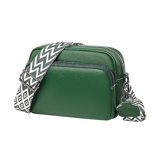 Generico Zaino Xs Zaino Da Viaggio Con Porta Scarpe 2023 semplice borsa a tracolla monospalla tracolla vintage in pelle bovina piccola borsa quadrata Zaino Leggero Zaino Sotto Sedile (Green, One Size)