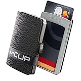 I-CLIP ® Original | Portafoglio Uomo Donna in Pelle | Mini Porta Carte di Credito | Portatessere Tascabile Piccolo Slim | Idea Regalo Uomo | Wallet Originale da Collezione | Pure Nero